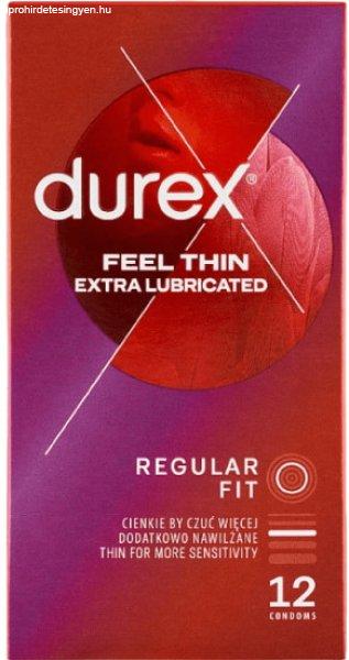 Durex Feel Thin Extra Lubricated – vékony óvszerek (12 db)