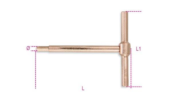 Beta 951BA/6 T-SZÁRÚ IMBUSZKULCS, SZIKRAMENTES 6 MM