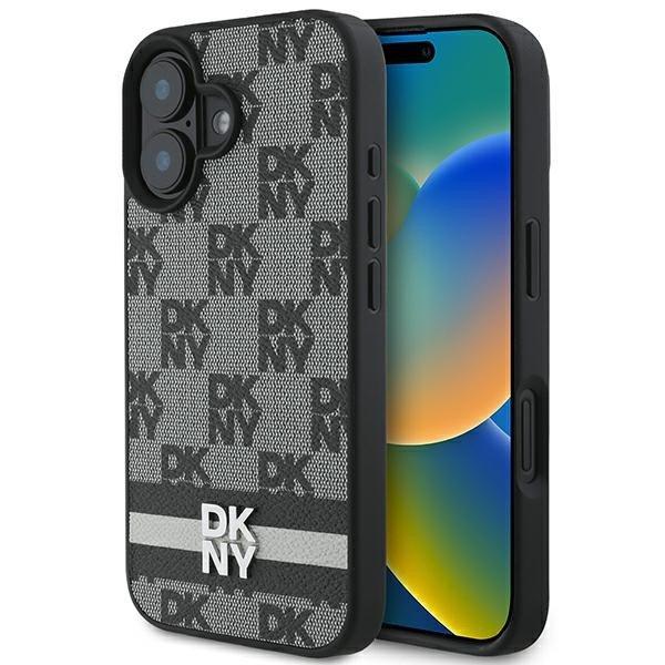 DKNY DKHCP16SPCPTSSK Checkered Pattern & Printed Stripes keménytok iPhone 16 -
fekete