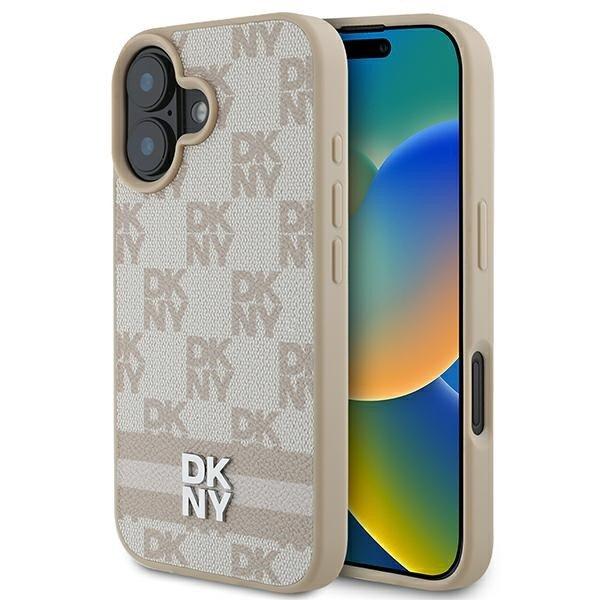 DKNY DKHCP16SPCPTSSP Checkered Pattern & Printed Stripes keménytok iPhone 16 -
rózsaszín