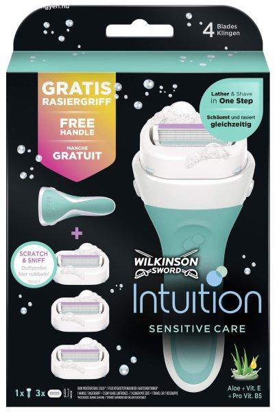 Wilkinson Sword Borotva nőknek Intuition Sensitive fogantyúval + 3
különböző fejjel