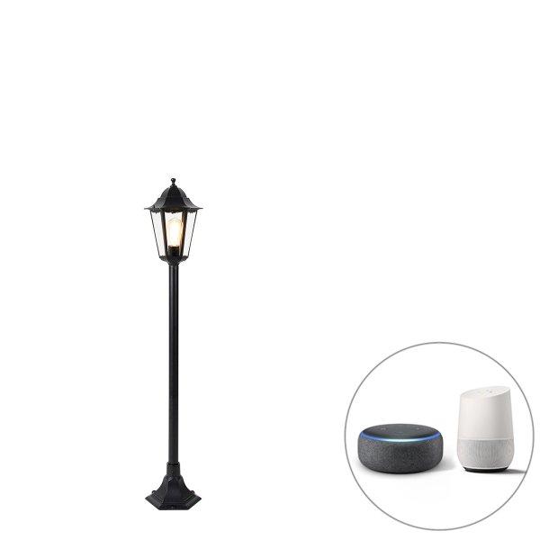 Smart álló kültéri lámpa fekete 125 cm WiFi ST64-vel - New Orleans