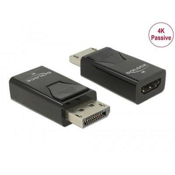 DELOCK Átalakító DisplayPort 1.2 male > HDMI female 4K passzív fekete