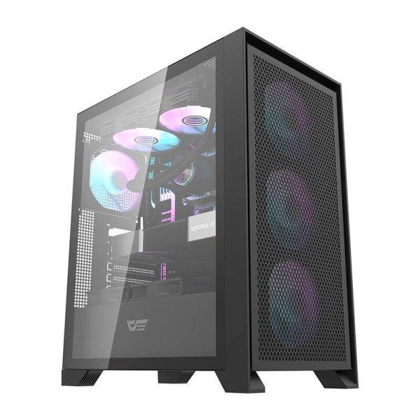 Darkflash DRX70 MESH számítógépház 4 RGB ventilátor (fekete)