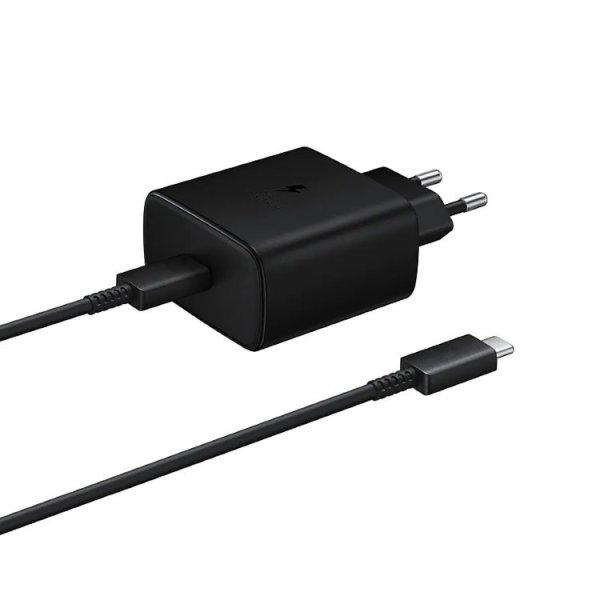 Gyorstöltő Samsung 45W USB-C kábellel, black