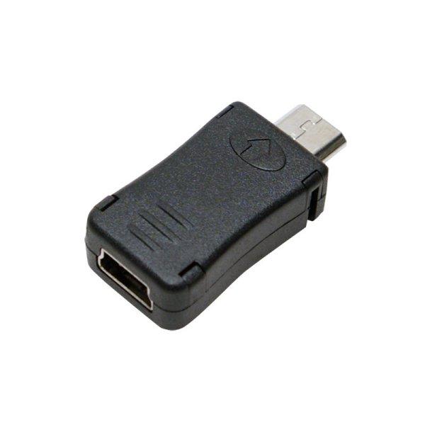 Logilink miniUSB Female to microUSB Male adapter Black