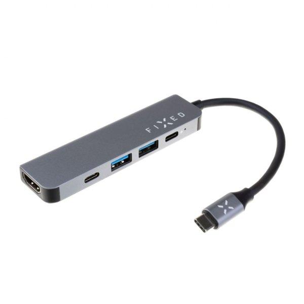 FIXED USB-C 5 az 1-ben HUB, 2 x USB 3.2 , 1 x 4K HDMI, 1 x USB-C Power Delivery
támogatással és 1 x USB-C 3.2 Gen1