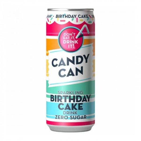 Candy Can zero Sparkling Birthday Cake szülinapi torta ízű szénsavas
üdítő 330ml