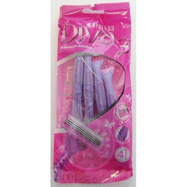 Apollon Diva3 4's eld.női borotva 4db