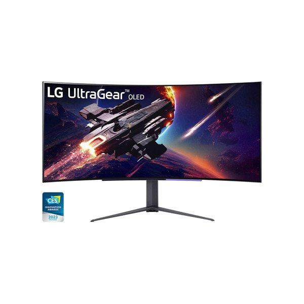 LG Ívelt Gaming 240Hz OLED monitor 44.5" 45GR95QE, 3440x1440, 21:9,
200cd/m2, 0.03ms, 2xHDMI/DisplayPort/3xUSB