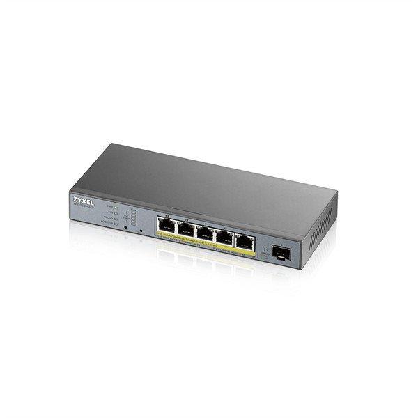 ZYXEL Switch 5x1000Mbps (5xPOE) + 1xGigabit SFP Menedzselhető,
GS1350-6HP-EU0101F