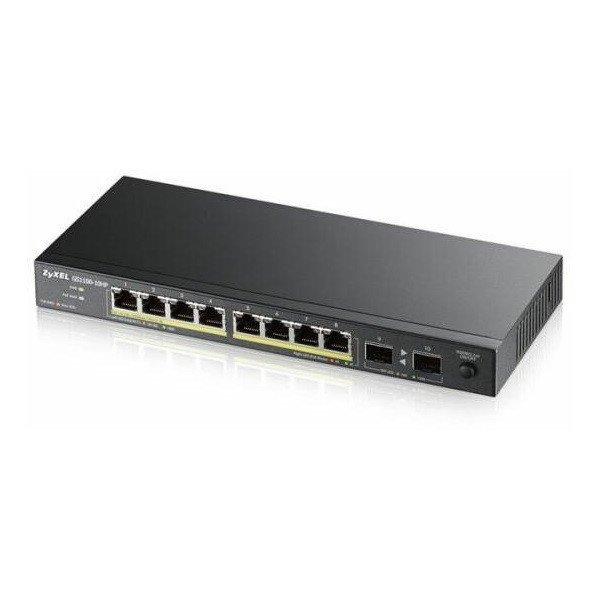 ZYXEL Switch 8x1000Mbps (8xPOE) + 2xGigabit SFP Fémházas Asztali,
GS1100-10HP-EU0102F