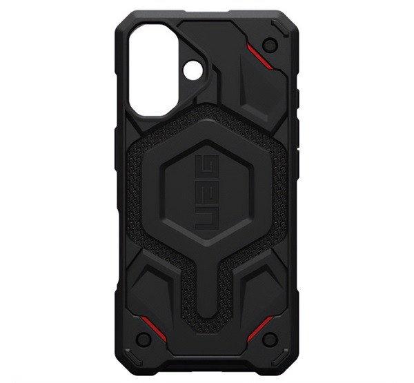 UAG MONARCH PRO szilikon telefonvédő (erős ütésállóság, textil minta,
MagSafe) FEKETE Apple iPhone 16 5G