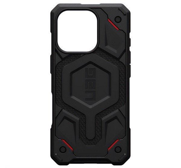 UAG MONARCH PRO szilikon telefonvédő (erős ütésállóság, textil minta,
MagSafe) FEKETE Apple iPhone 16 Pro 5G