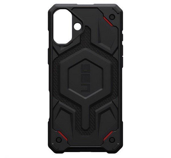 UAG MONARCH PRO szilikon telefonvédő (erős ütésállóság, textil minta,
MagSafe) FEKETE Apple iPhone 16 Plus 5G