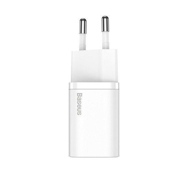 Baseus Super-Si hálózati gyorstöltő adapter Type-C, 20W, fehér