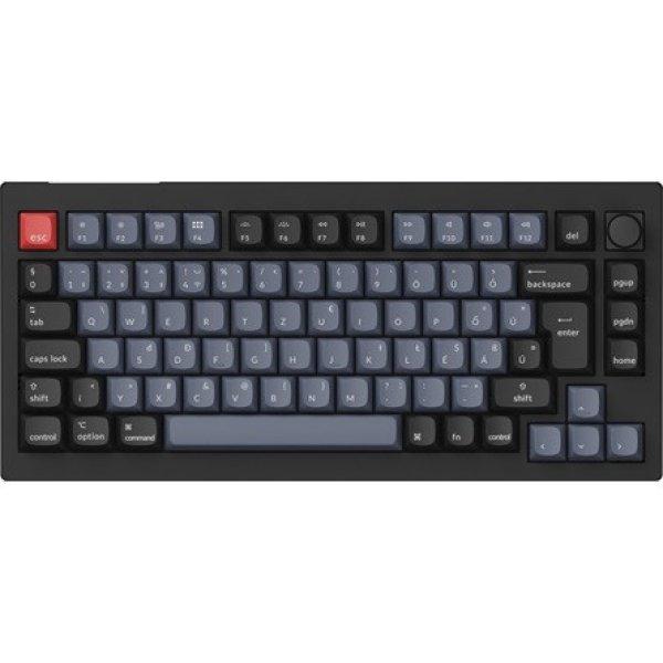 Keychron V1 Max Bluetooth / vezeték nélküli / USB magyar Gateron Jupiter
Brown mechanikus billentyűzet fekete-kék