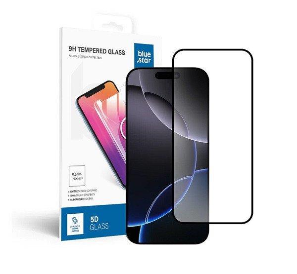 Blue Star Apple iPhone 16 Pro Max 5D teljes kijelzős tempered glass
kijelzővédő üvegfólia, fekete