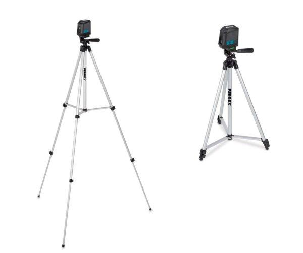 FERREX 12 m Crossline Laser 12 méteres, önbeálló keresztvonalas lézer
szintező tripod állvánnyal (XYZ-590 | 824933)