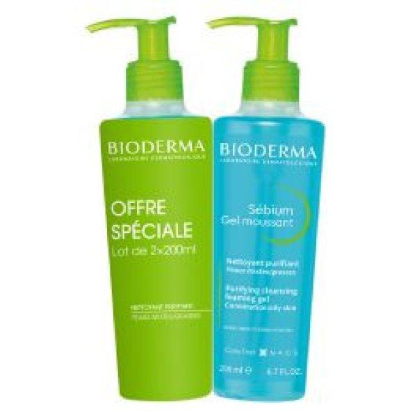 Bioderma Tisztító habzó gélkészlet vegyes és
zsíros bőrre Sébium Gel Moussant Duo