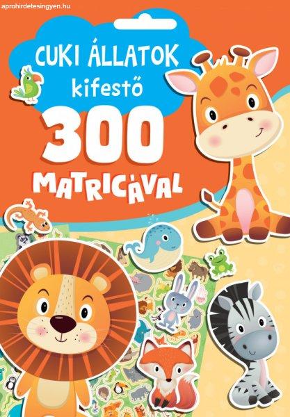 Cuki állatok kifestő 300 matricával