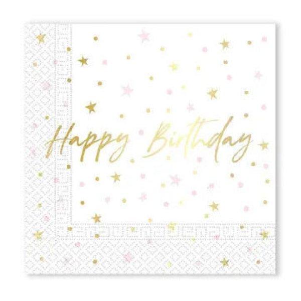 Happy Birthday Candles szalvéta 20 db-os 33x33 cm FSC