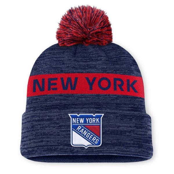 Fanatics New York Rangers NHL Authentic PRO Rink Beanie Cuff With POM
navy/alhletics red