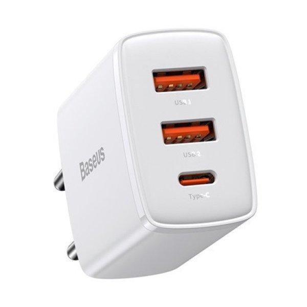 Baseus CCXJ-E02 hálózati töltő 2db usb-a 1db usb-c 30w