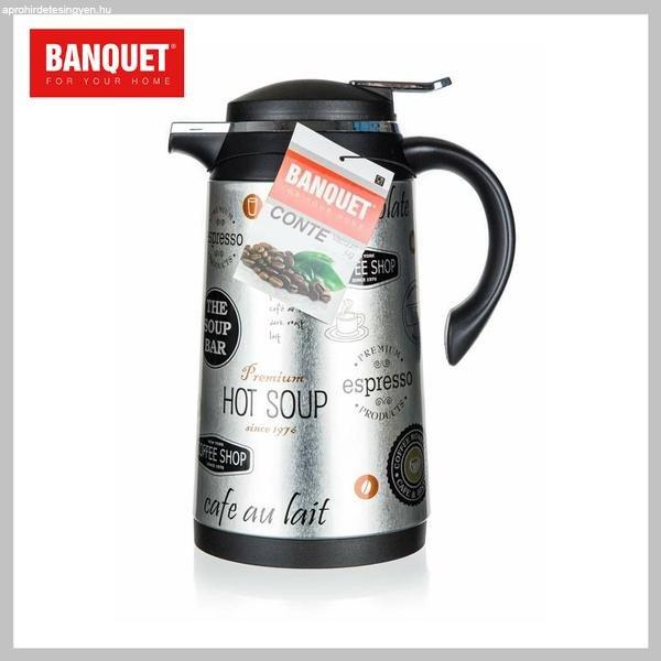 BANQUET Termosz rozsdamentes acél CONTE 1 l, üveg betéttel, Coffee dekor
48786115