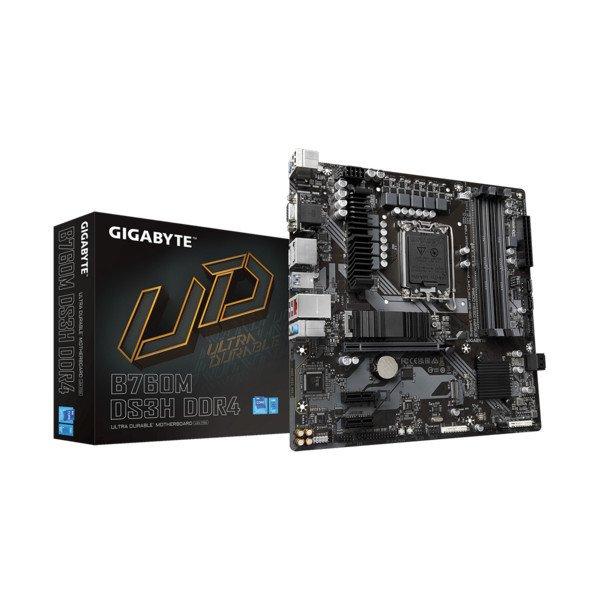 Gigabyte Alaplap - Intel B760M DS3H DDR4 s1700 (B760, 4xDDR4 3200MHz, DP/HDMI,
4xSATA3, M.2, 6xUSB2.0, 6xUSB3.1)