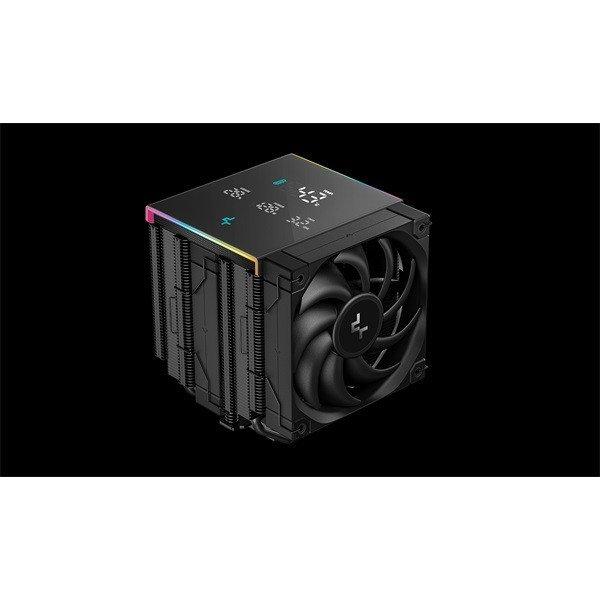 DeepCool CPU Cooler - AK620 DIGITAL PRO (25 dB; max, 103,45 m3/h; 4pin
csatlakozó, 6 db heatpipe, 2x12cm, PWM)