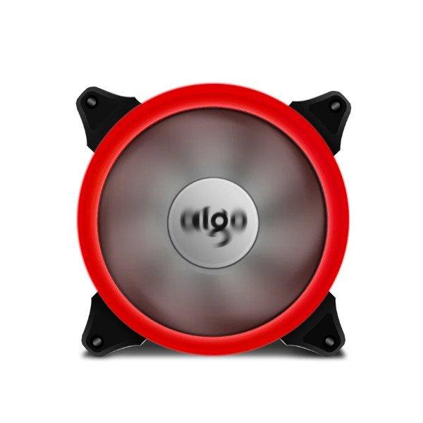 Darkflash Cooler 12cm - AIGO HALO RING RED (20-32dB, max. 64m3/h, 3pin
csatlakozó)