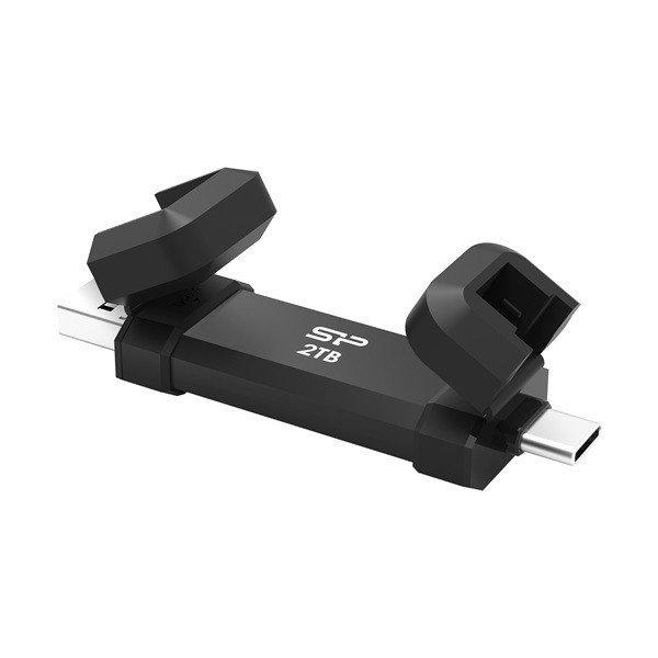 Silicon Power Pendrive - 250GB USB3.2(Gen2) Type-A és Type-C csatlakozás, DS72
Fekete