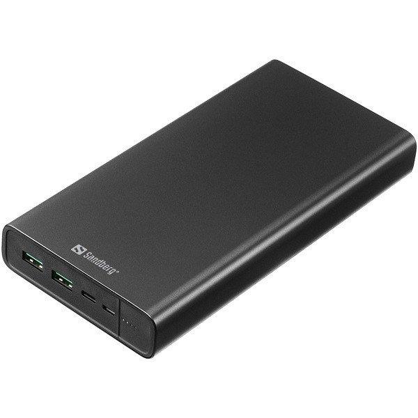 Sandberg Akkubank - Powerbank USB-C PD 100W 38400 (Bemenet: USB-C, Kimenet:
2xUSB-A+USB-C)