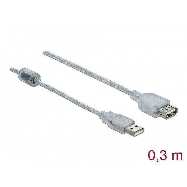 Delock Kábel - 82244 (USB-A 2.0 -> USB-A 2.0 hosszabitó kábel, apa/anya,
0,3m)