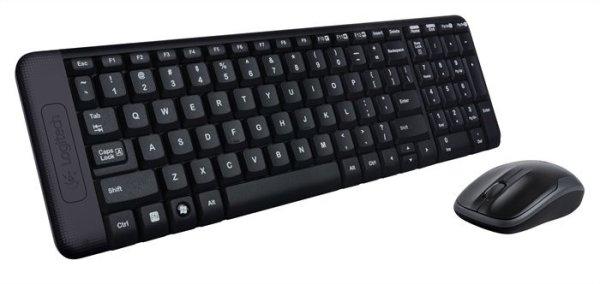 Egér- és billentyűzet készlet, vezeték nélküli, USB, HUN, LOGITECH
"MK220", fekete