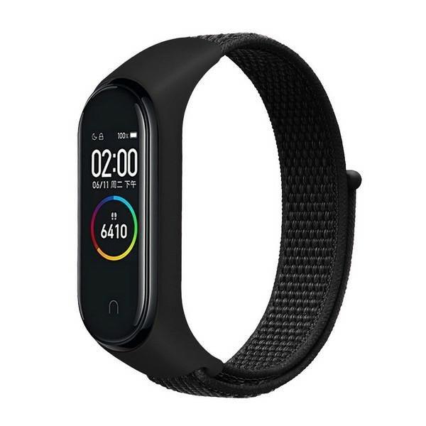 Beline NylonLoop csereszíj Xiaomi Mi Band 7/6/5/4/3 - fekete