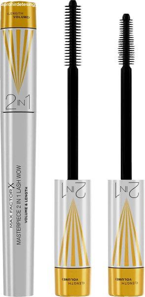 Max Factor Volumennövelő és hosszabbító
szempillaspirál Masterpiece 2 in 1 Lash Wow (Mascara) 5 ml Black