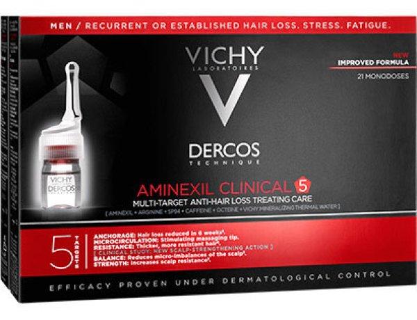 Vichy Többcélú kezelés hajhullás ellen férfiaknak
Dercos Aminexil Clinical 5 21 x 6ml