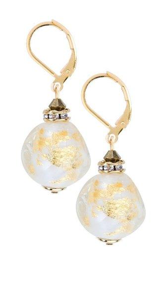 Lampglas Elegáns Gold Elegance fülbevaló 24k arannyal a Lampglas
ECQ11 gyöngyökben