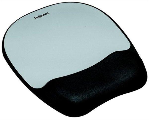 Egéralátét csuklótámasszal, habtöltésű, FELLOWES "Memory
Foam", szürke