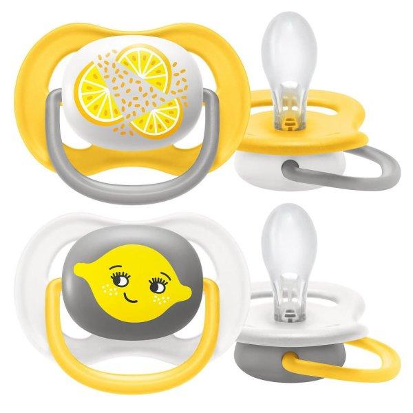 Philips AVENT játszócumi - ultra air 6-18hó neutral 2db citrus