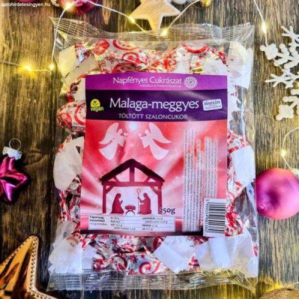 NAPFÉNYES CUKRÁSZAT VEGAN TÖLTÖTT SZALONCUKOR MALAGA MEGGYES 250 G