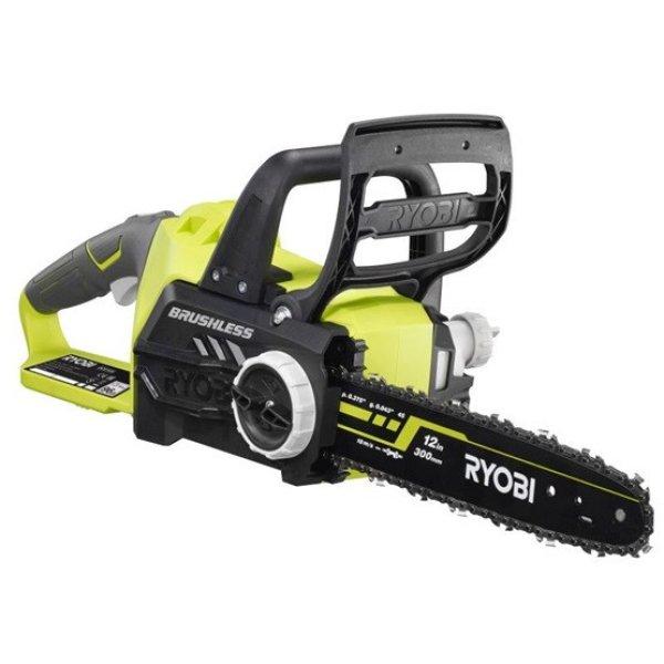 Ryobi 18V One Plus™ szénkefe nélküli láncfűrész, akkumulátor és
töltő nélkül - OCS1830