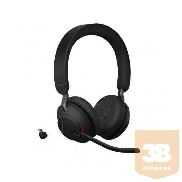 JABRA Fejhallgató - Evolve2 65 MS Stereo Bluetooth, USB-C Vezeték Nélküli,
Mikrofon