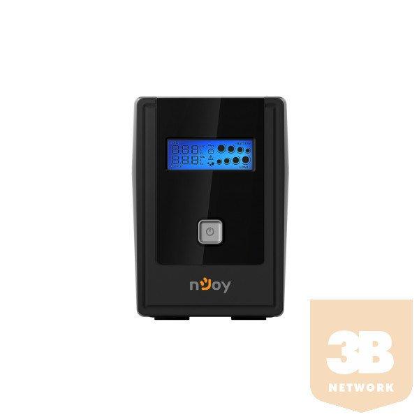 NJOY Szünetmentes 850VA - Cadu 850 (2 Schuko, line-interaktív, USB
menedzsment, RJ11/45 vonalvédelem(1Gb/s), fekete)