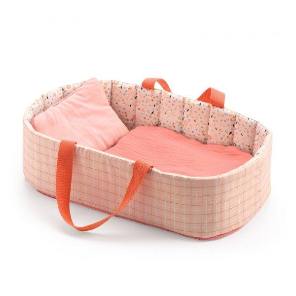 Mózeskosár rózsaszín - Szerepjátékhoz - Bassinet Pink Lines - DJ07844