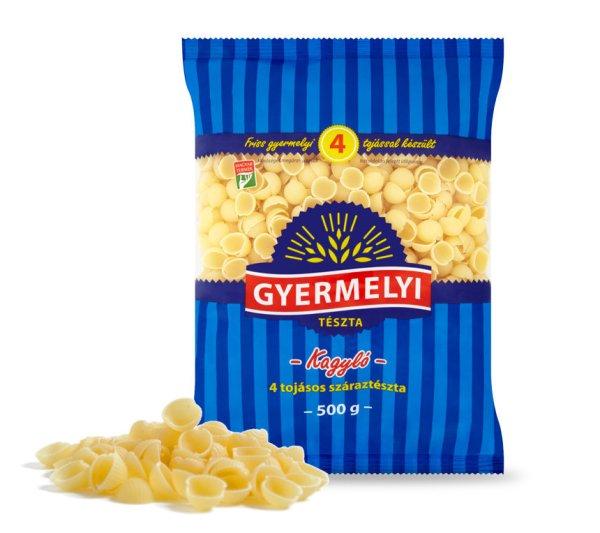 GYERMELYI TÉSZTA KAGYLÓ 4 TOJÁS 500G