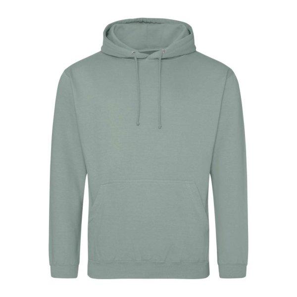 Just Hoods Uniszex laza szabású kapucnis pulóver AWJH001, Dusty Green-M