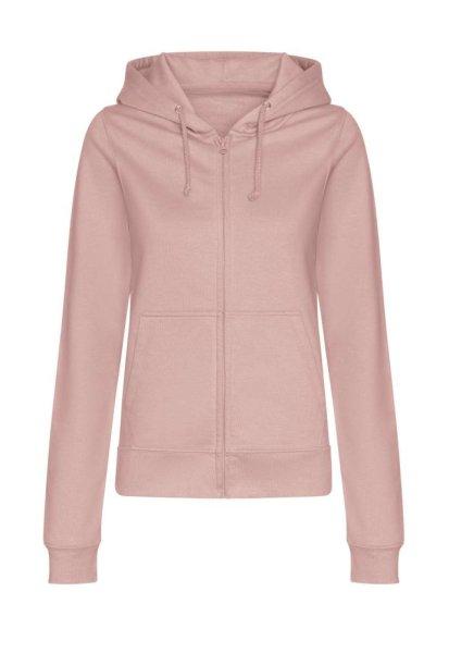 Just Hoods kapucnis Női pulóver, elején végig cipzárral AWJH050F, Dusty
Pink-M